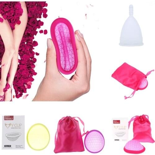 Hot Reusable Menstrual Disc with Flat-fit Design Extra-Thin Sterilizing Silicone Menstrual Disk period copa for women