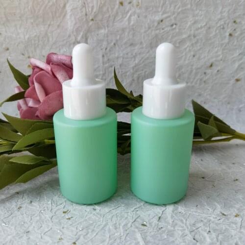 Massage Oil Pipette Refillable Bottle Perfume Glass Aromatherapy Liquid for Essential 30ml 20ml Tubes Colorful Frosted Dropper