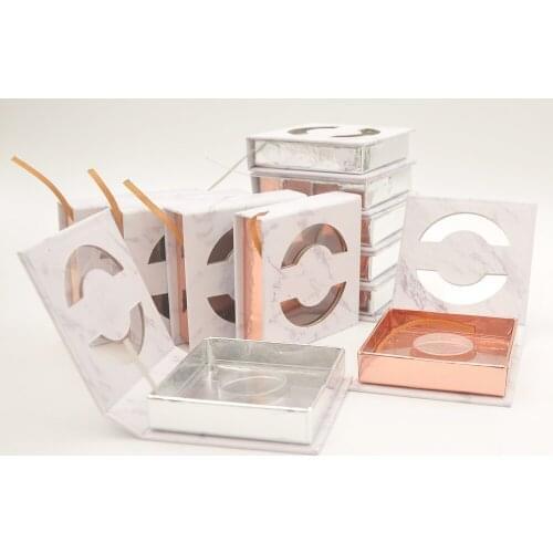 Wholesale false eyelash packaging box lash boxes packaging 3d mink eyelashes square eyelash case vendor free Fedex fast shipping