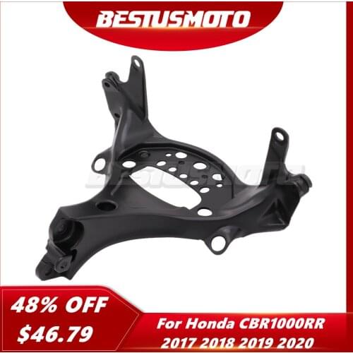 Motorcycle Black Aluminum Upper Stay Fairing Headlight Bracket For CBR1000RR CBR 1000RR 1000 RR 2017 2018 2019 17 18 19