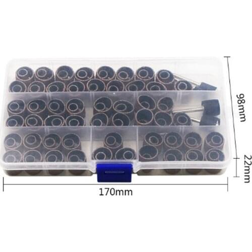 2Set 104Pcs Sanding Band Drum Sleeve Set For Nail Drill Polisher Supplies