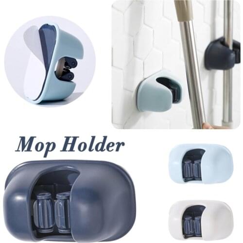 Wall Mounted Mop Organizer Holder Brush Broom Hanger Home Storage Rack Bathroom Suction Hanging Pipe Hooks Household Tools