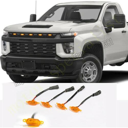 NEW For Chevrolet Silverado 2500 HD 2020-21 Grille LED Light Raptor Grill Trim 5PCScar accessories