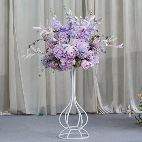 New wedding road lead wrought iron geometric box floral rectangular Wedding centerpiece flowers ball for T platform window decor
