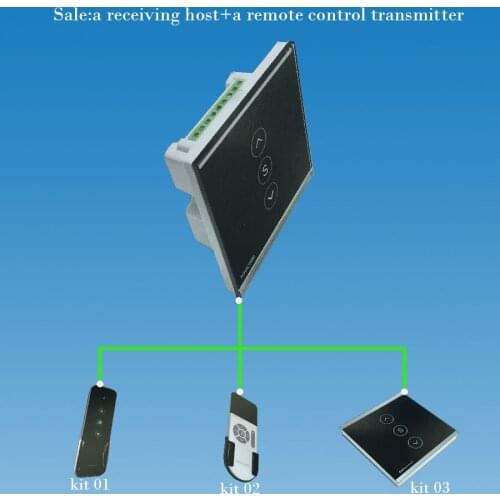 OMATE Type86 Touch screem single remote control AC220V550W Fenestration Interlligent receiver of tubular motor