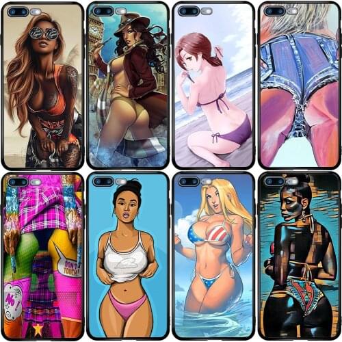 Phone Case for iPhone 5 5s SE 2020 6 6S 7 8 XS XR 11 12 Oneplus 3 5T 6T 7T Pro Max Plus Sexy Girl Bikini Ass Art