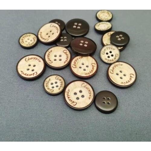 200Pcs Resin Button Four Hole Pattern Suit Button Male Female Childrens Clothing Button Manual DIY Sewing Button Clothing Deco