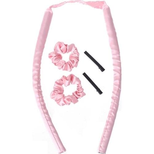 R3MF Heatless Hair Curlers for Long Hair Curling Rod Headband No Heat Rollers with Clips