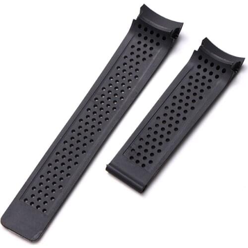 22 24mm Silicone Rubber Waterproof Watch Band For TAG HEUER CARRERA Men Women Watch Strap Watch Accessories Bracelet Belt