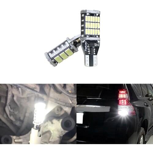 For Toyota Land Cruiser Prado 150 2014 2015 2016 2017 2x CANbus T15 W16W 4014-SMD Led Backup Reverse White Light Lamp