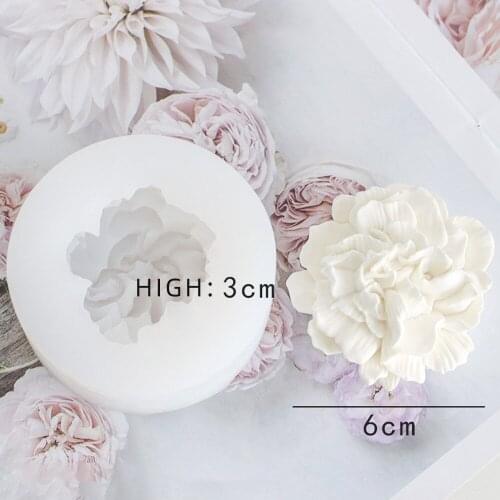 Rose Carnation Flower Mold For Soap Accessories Making Tool Silicone Soap Molds Aromatherapy Plaster Mold Candle Mould