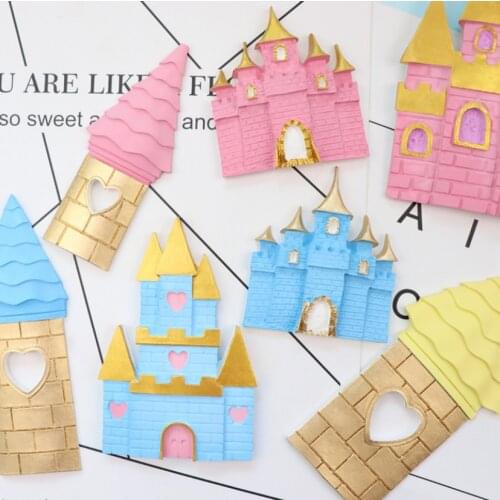 Castle chocolate silicone mold DIY cake decorated baking European princess building house turn sugar mold
