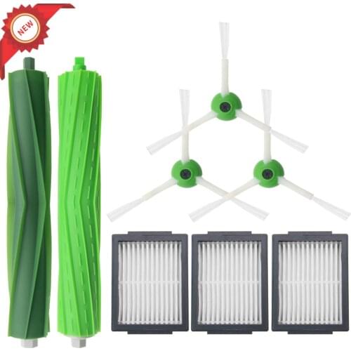 Hepa Filter + Side Brush + Brush Roll for iRobot Roomba i7 E5 E6 Series Robot Vacuum Cleaner Replacement Spare Parts