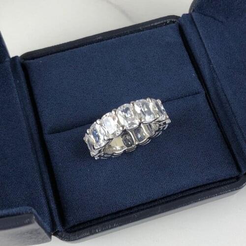 High-Quality Jewelry 925 Sterling Silver Fashion Eternity Promise Cubic Zirconiat Couple Wedding Ring For Women Men Party