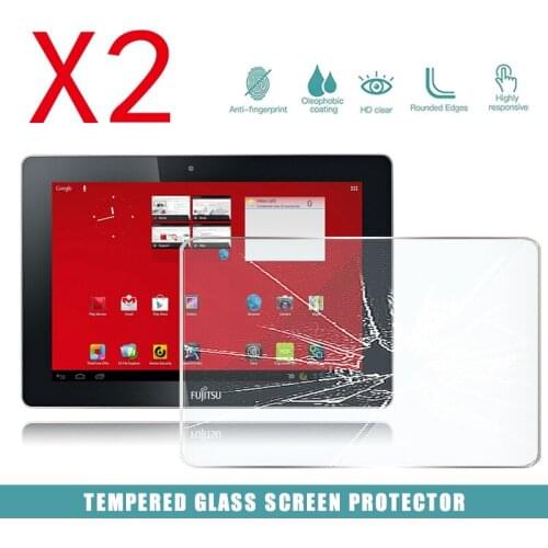 2Pcs Tablet Tempered Glass Screen Protector Cover for Fujitsu Stylistic M532 10.1" Anti-Screen Breakage Tempered Film