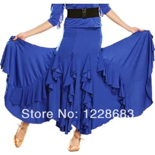 New Arrival Women Ladys Ruffly Performance Ballroom Modern Dance Flamenco Skirt Flamenco Dresses