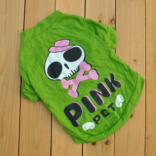 Vest Pet Dog Clothes Fashion Print Clothing Dogs Super Small Costume Cute Soft Chihuahua Cotton Summer Green