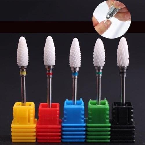 1Pcs 3/32" Shank Ceramic Nail Drill Bits For Electric Nail Manicure Pedicure Cutter Milling File Machine Accessories
