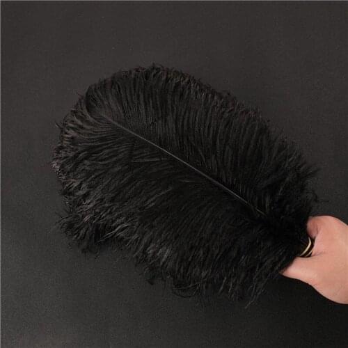 10-200pcs/lot fluffy Black Ostrich Feathers plumes DIY feathers for Crafts needlework Jewelry Wedding Decoration plumas 15-70CM
