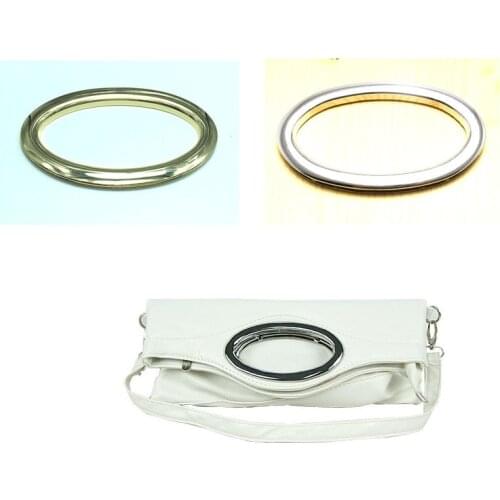 3 1/2 inch (Inner diameter) Gold handbag handle oval cut out bag handle 2pcs/Lot