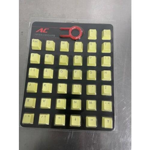 38pcs PBT For Mechanical Keyboard Keycap Transparent Multicolor Personalized Keycap OEM Height