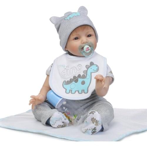 55cm reborn baby doll boy simulation dolls and the clothes playmate kids toys Christmas birthday gifts photography props
