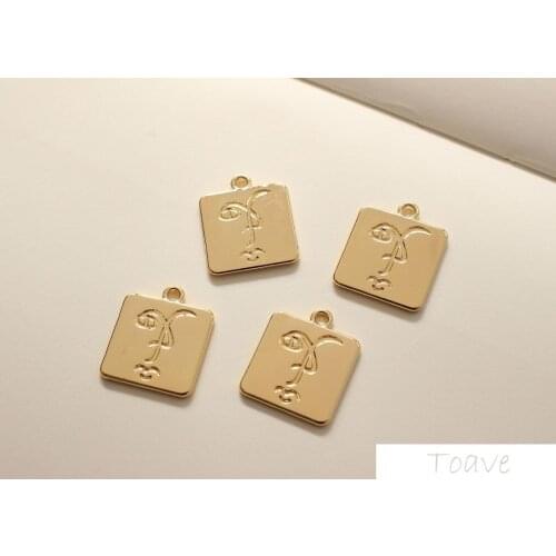 6pcs/lot Round square alloy abstract face pendant earrings DIY material accessories