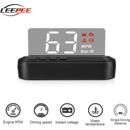 C100 Car HUD OBD2 EUOBD Head Up Display Digital On-board Computer System Real Time Monitor Projector Windshield Auto Electronic