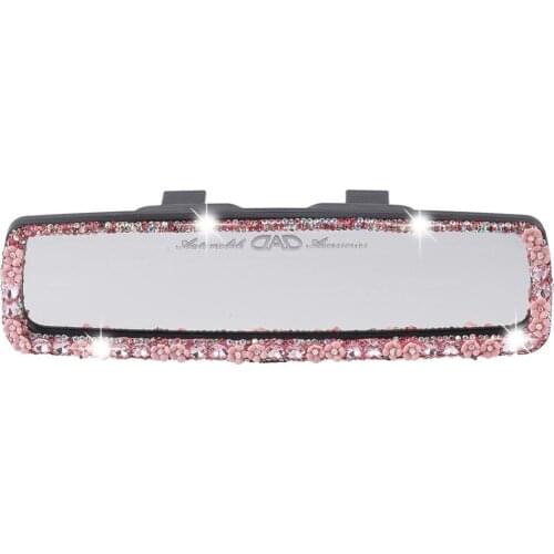 Bling Car Rearview Mirror Styling Automobile Interior Mirrors Shiny BlingBling Auto Parking Accessories Tool