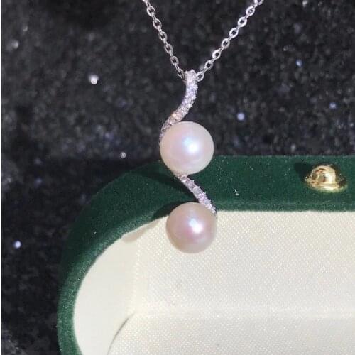 TWO PEARL DIY Mount 925 Sterling Silver Pendant Base Settings Mountings Findings Parts for Pearl Crystal Jade Agate 5pcs/lot