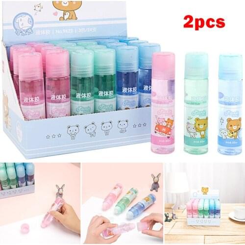 Color Liquid Glue 50ml Financial Office Hand Washable Transparent Glue Office Supplies F