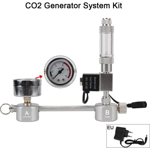 DIY With Solenoid valve CO2 Generator Bubble Counter Diffuser For Aquatic Plant Growth Aquarium CO2 Generator System Kit