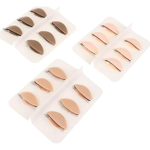 Training Mannequin Head False Eyelash Extension Practice Head Model Replacement Silicone Removable Eyelids Makeup Tools