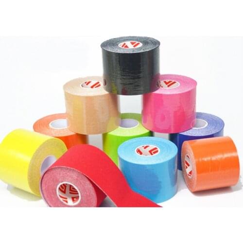 Kinesiology Tape 5cm x 5m Roll Cotton Elastic Adhesive Muscle Sports Tape Bandage Physio Strain Injury Support knee pads