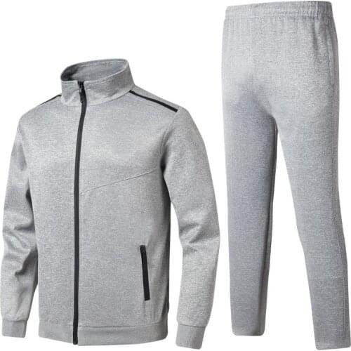 Mens Sportwear Suit Sweatshirt Tracksuit Without Hoodie Men Casual basketball Running Zipper Outwear Jacket+Pants 2PCS Sets