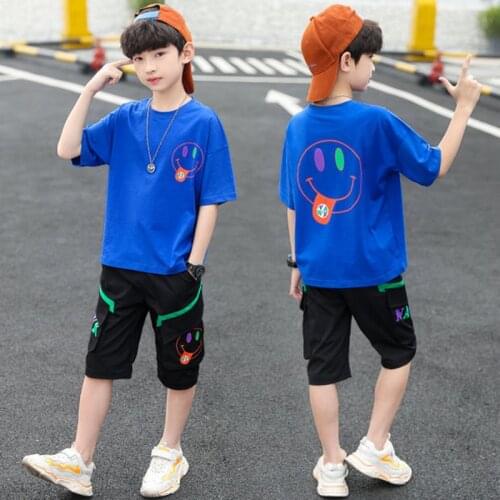 Summer Boys Clothes Casual Outfit Teen Boys Clothing Sets Kids Tracksuit For Boys Sport Suit Children Clothing 6 8 9 10 12 Year