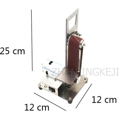 Small Abrasive Belt Machine Sander Belt Grinder Home Desktop Polisher Woodworking Sanding Machine Fixed Angle Sharpening Tools