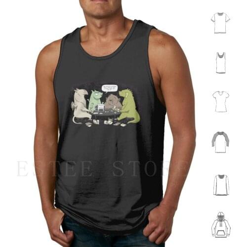 Monsters Love Rpgs Tank Tops Vest Sleeveless Role Playing Games Rpg Monsters Funny Cute Nerd Gaming And Fantasy D20 Dice