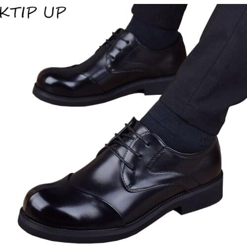 Fashion Business Dress Men Shoes Casual Office Shoes Men Genuine Leather Suits Shoes Lace Up Round Head Dress Shoes Men Oxfords