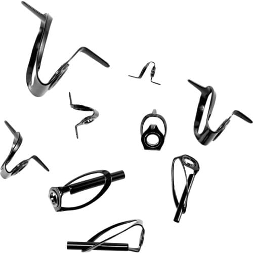 9pcs Fishing Rod Guide Tip Set Repair Kit DIY Eye Rings For Boat Trolling