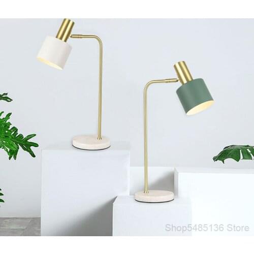 Nordic Marble Table Lamp Bedroom Bedside Lamp Study Reading Table Lamp Home Living Room Dining Table Decoration Light Fixtures