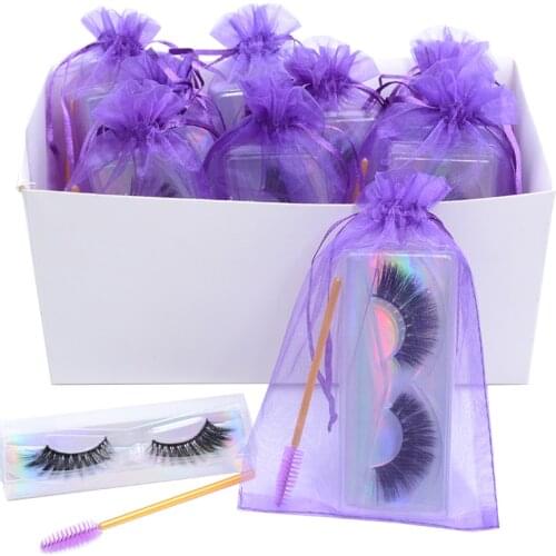Wholesale 3D Mink Lashes Natural Wispy False Eyelashes Makeup Beauty Lashes in Bulk Volume Cilia Set