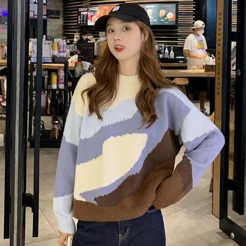 Zoki Autumn Fashion Design Sweater Women Loose Casual Lady Pullover Long Sleeves Tops Harajuku Style Street Wear Clothes New2021