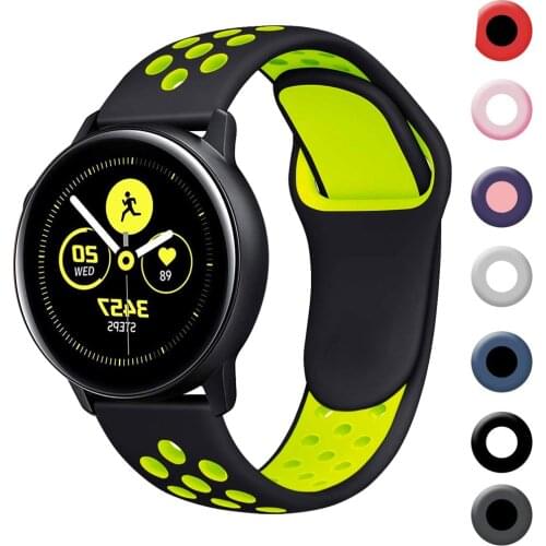 Silicone band for samsung galaxy watch active 2 strap Gear S3 Frontier Huawei GT-2-2e-Pro bracelet Galaxy 3 45mm/46mm/42mm strap