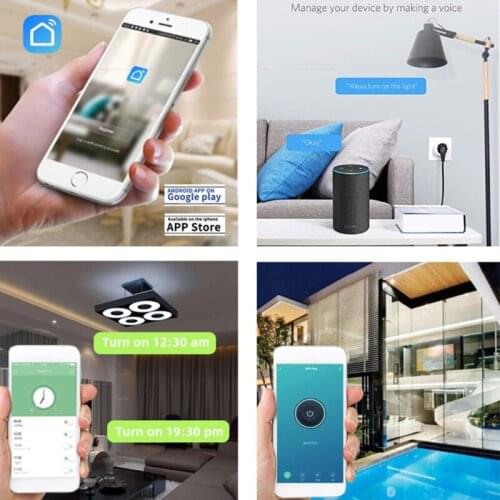 EU/US/UK Smart Wifi energy Power meter Plug with Power Monitor Smart Home Wifi Wireless Socket Outlet Works