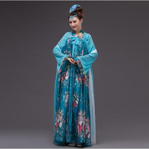 Plus Size Women Chinese Traditional Costume Chinese Princess Party Cosplay Dress Chinese Folk Clothing for Stage Female Hanfu 89