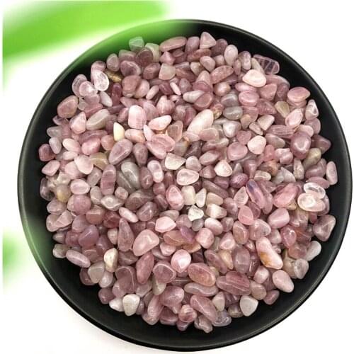50g 2 Size Natural Lavender Rose Quartz Gravel Specimen Quartz Home Decor for Aquarium Healing Natural Stones and Minerals