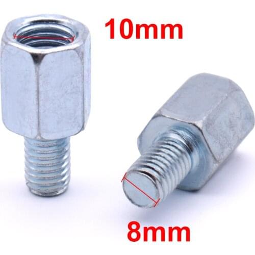 Motorcycle Mirror Adapters 10mm To 8mm/8mm To 10mm Rearview Mirrors Conversion Bolt Clockwise Anti-clock Right Left Thread