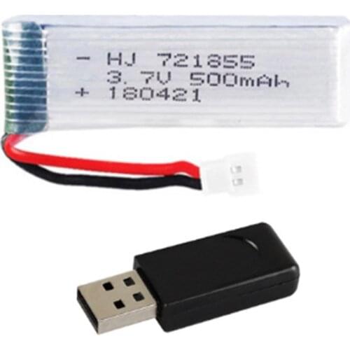3.7V 400mAh 752035 lipo battery For H31 X4 H107 H6C KY101 E33C E33 U816A V252 RC Drone spare parts 3.7v Battery charger set