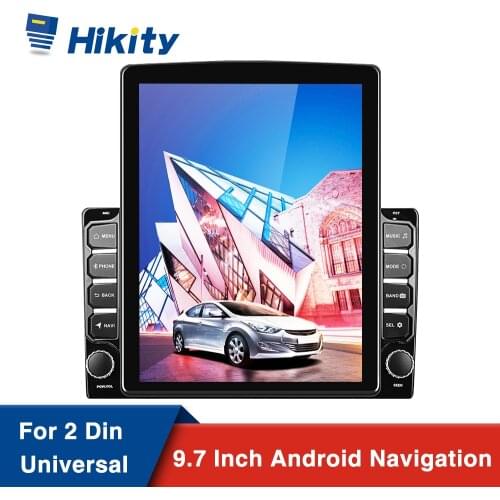 Hikity 9.7" Inch 2din Android Car Radio For Universal HD 2.5D MP5 Player GPS Radio FM Stereo Receiver 2Din For Autoradio